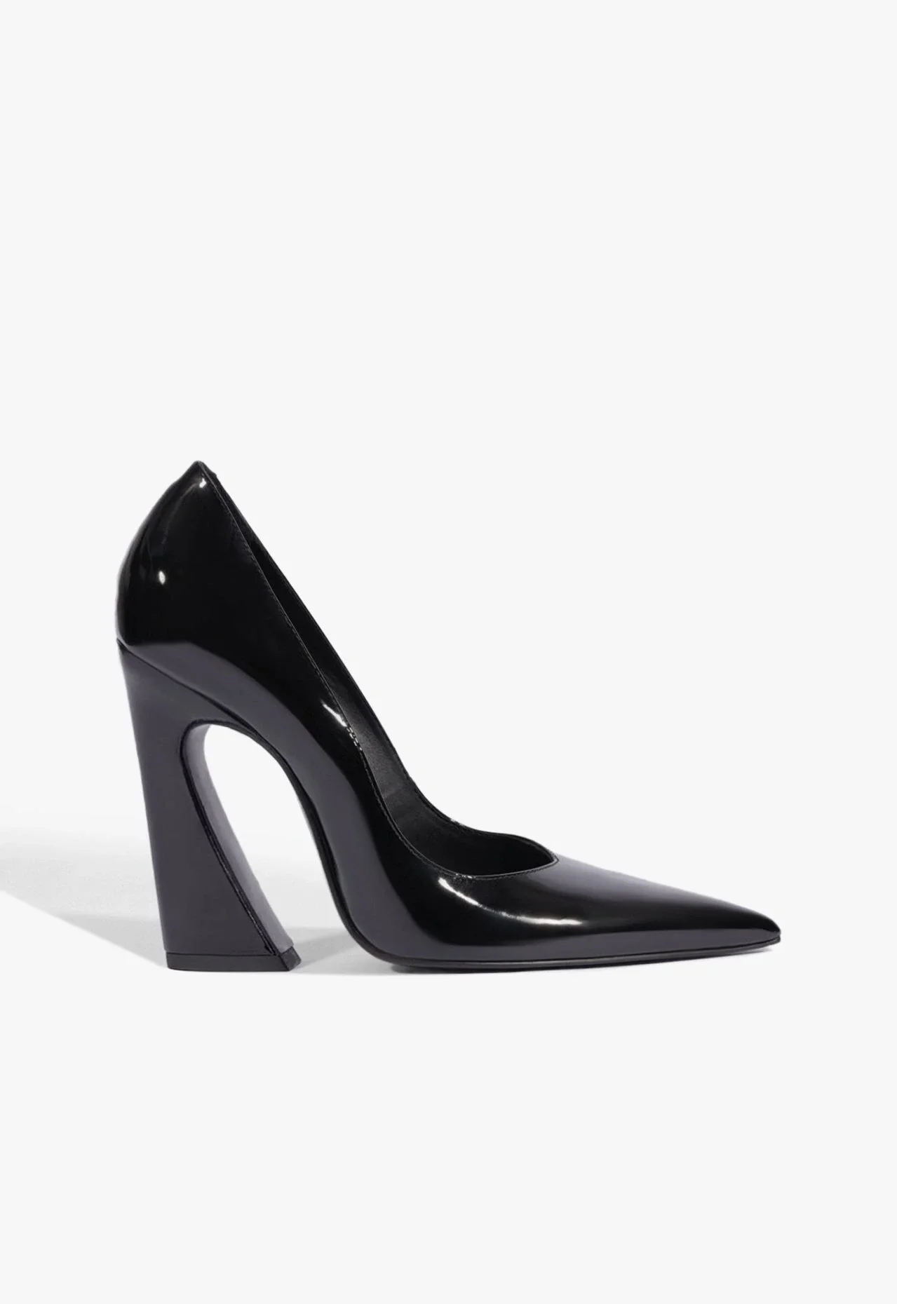 Scarpin Lexi Salto Bloco Verniz Couro Preto