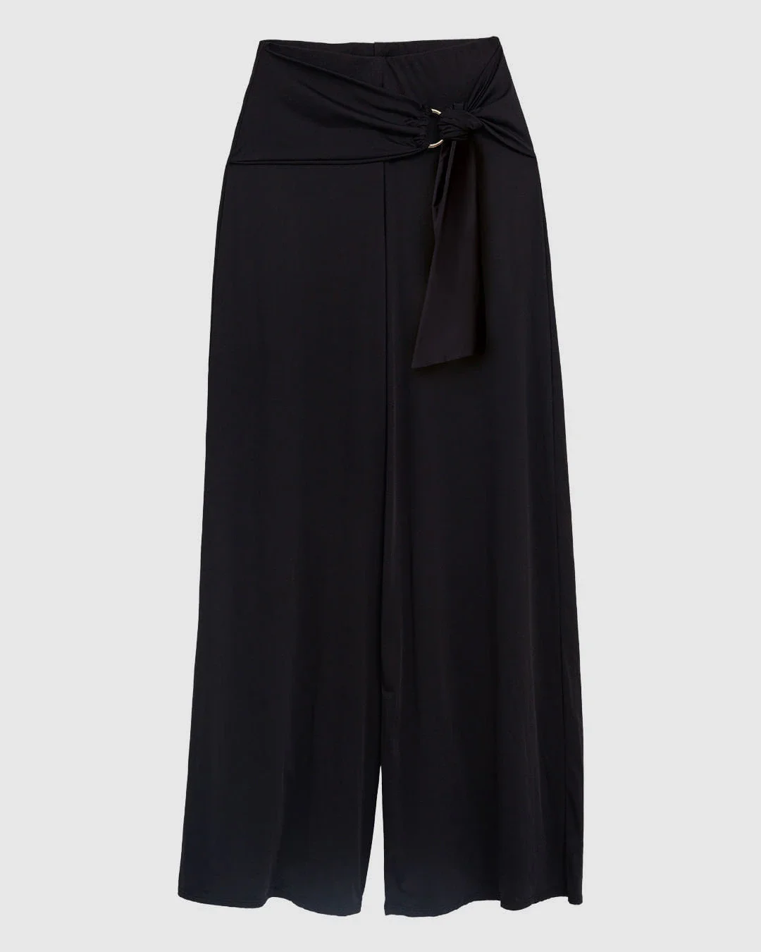 Calça Feminina Reta Cinto Faixa Com Detalhe Argola Malha Poliamida - ENFIM