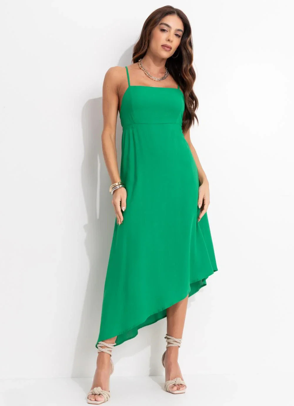 Colcci - Vestido Midi em Viscose Preto
