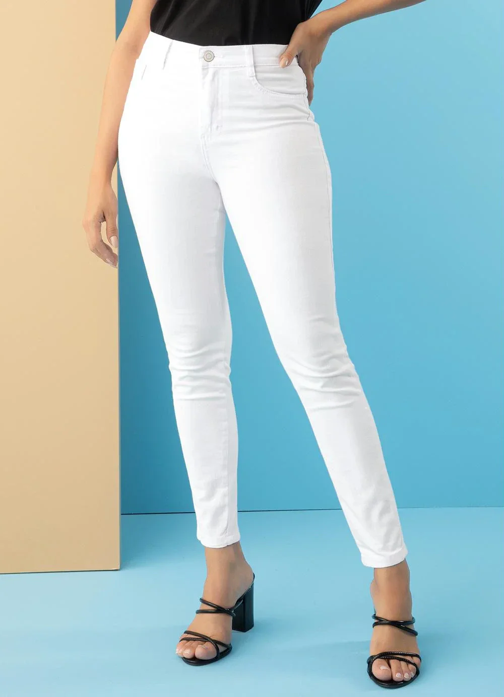 Sawary Jeans - Calça Branca Skinny Sawary