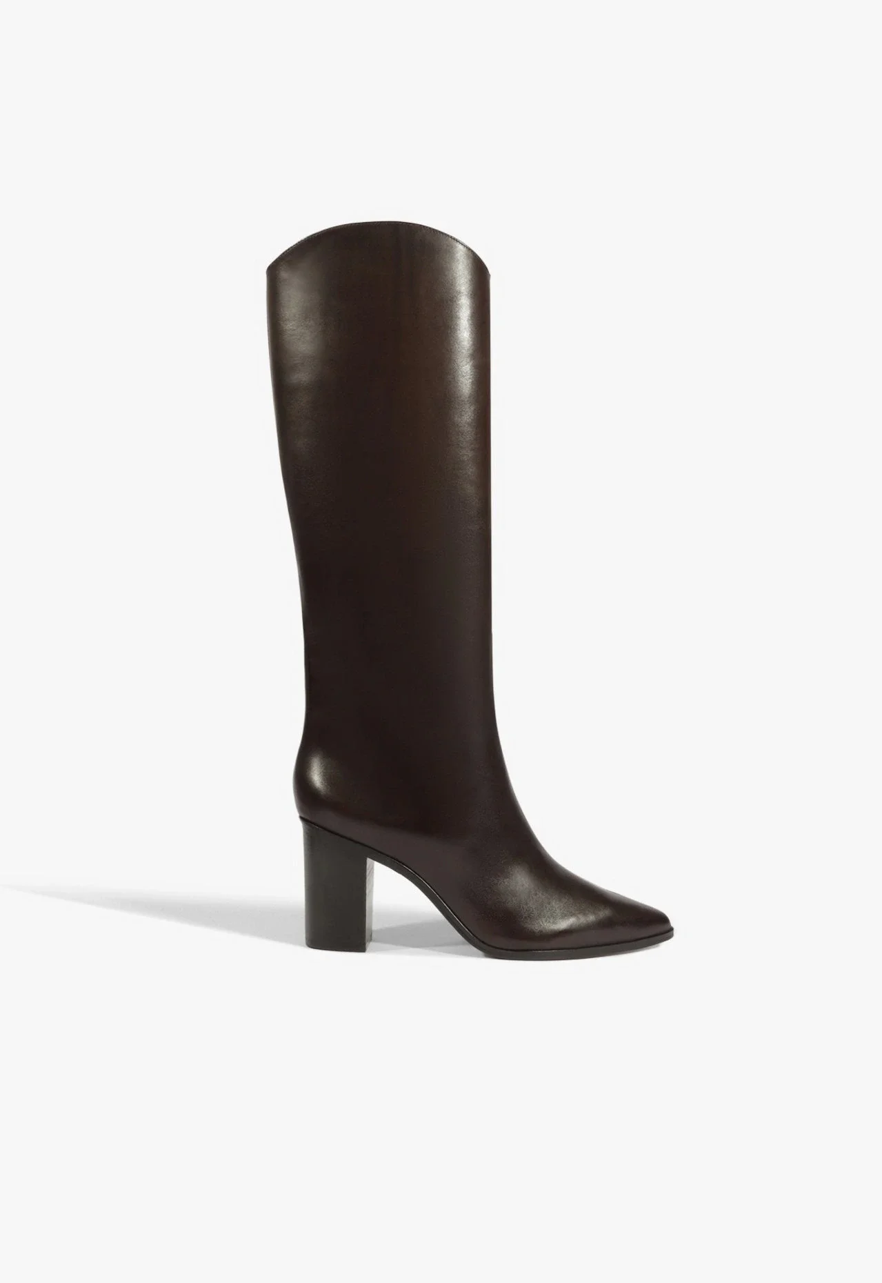 Bota Maryana Salto Bloco Marrom Escuro