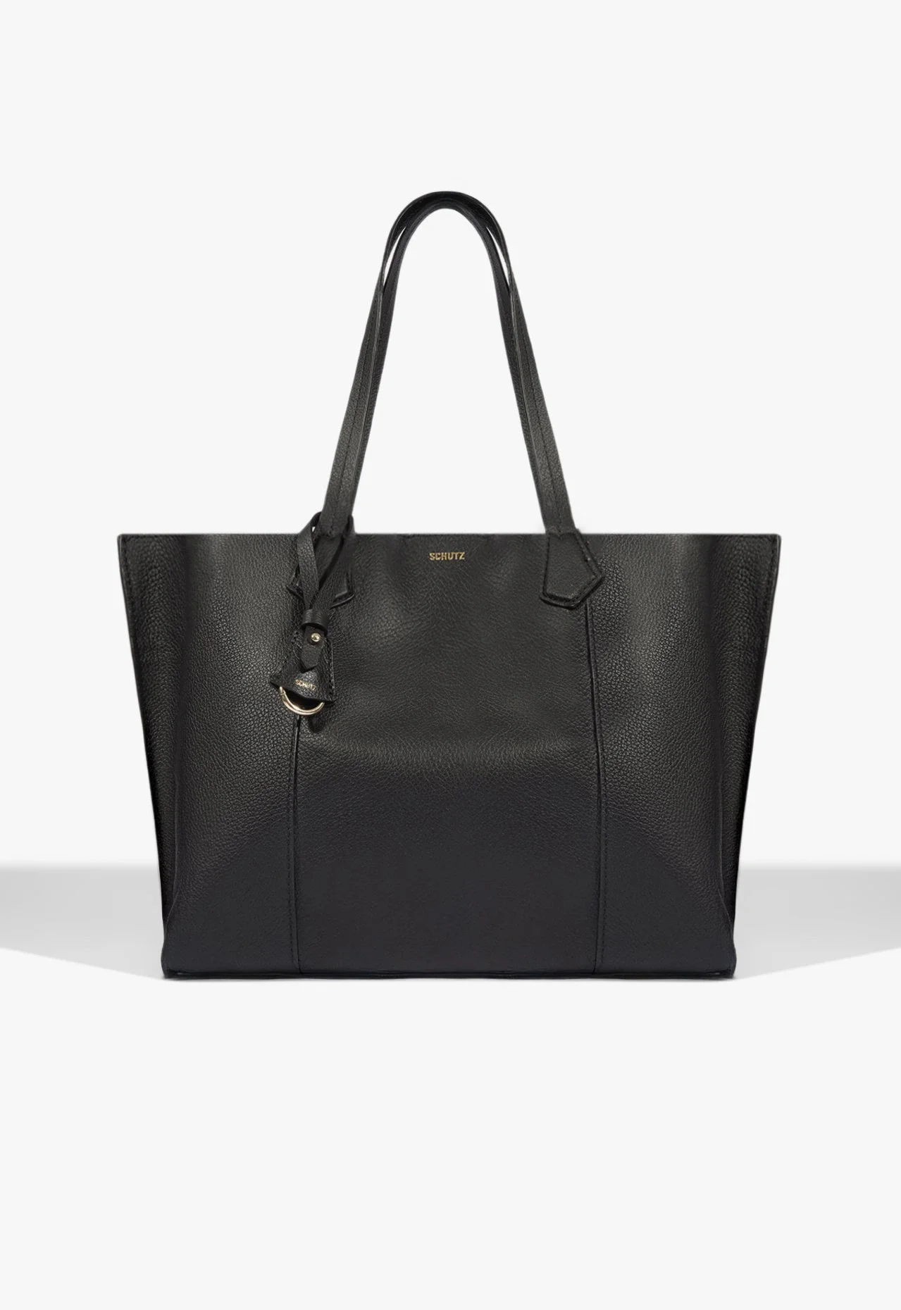 Bolsa Tote Cleo Grande Couro Preta