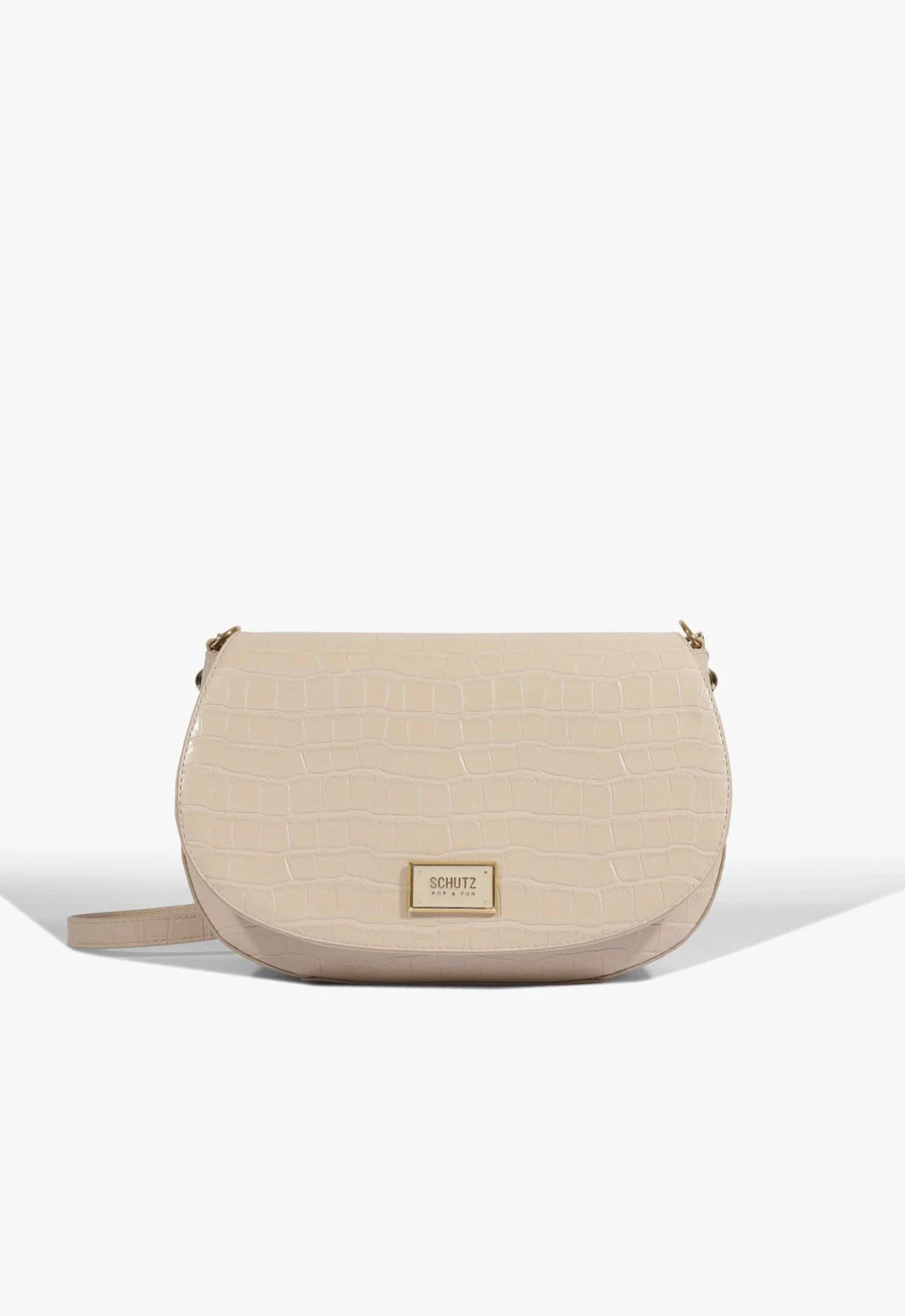 Bolsa Tiracolo Crossbody Zoey Croco Branca
