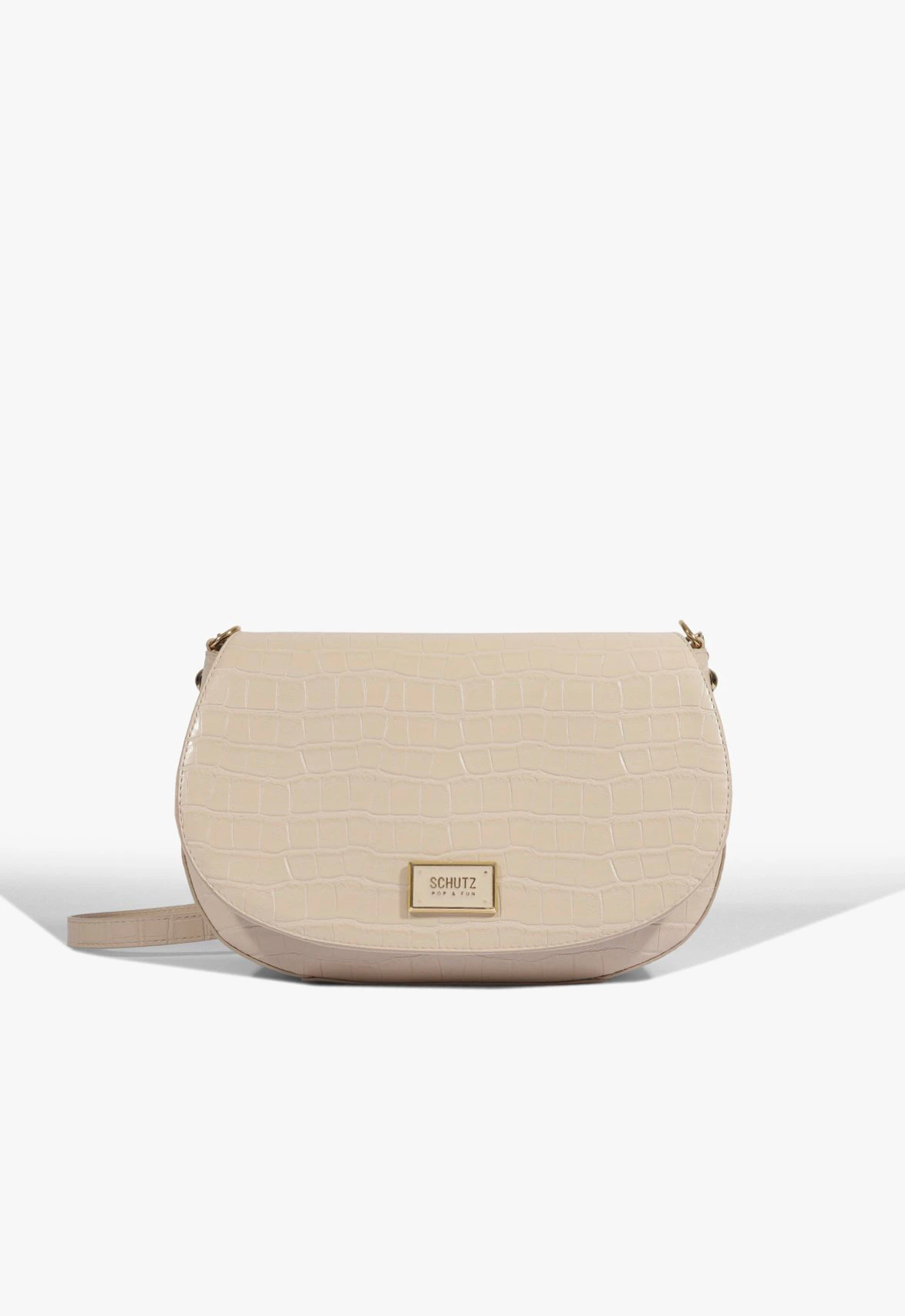 Bolsa Tiracolo Crossbody Zoey Croco Branca