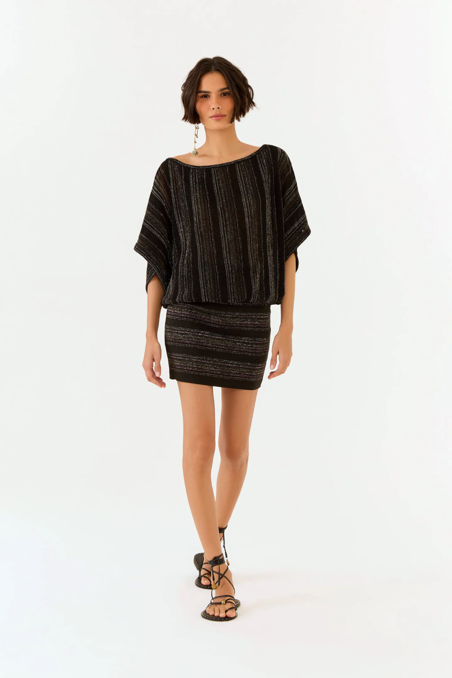 Vestido Tricot Mini Ombro a Ombro