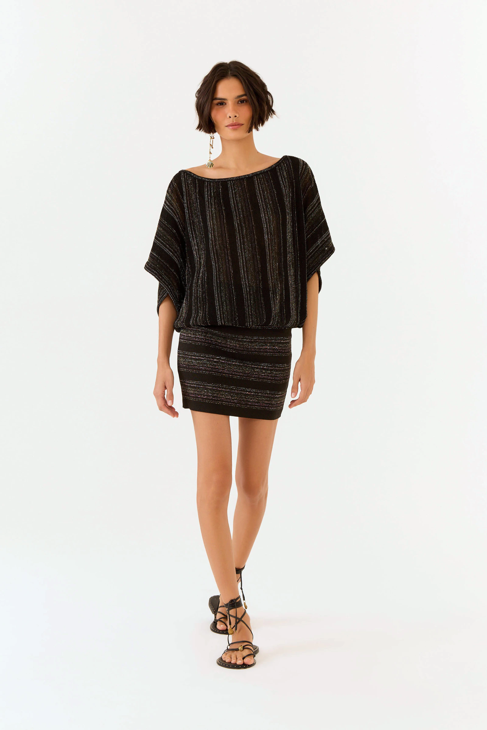 Vestido Tricot Mini Ombro a Ombro