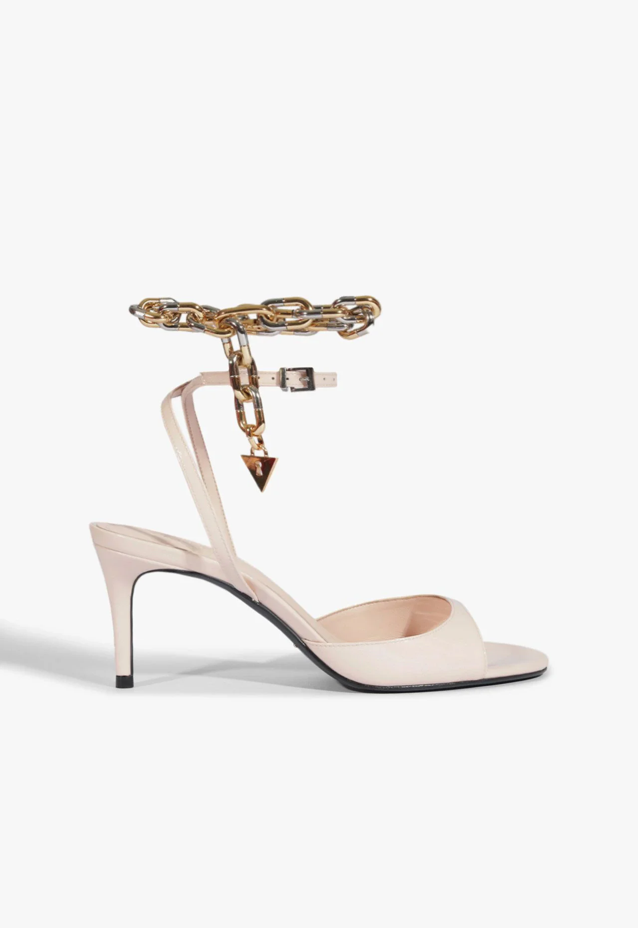Sandália Bico Redondo Amie Chain Mid Rosa
