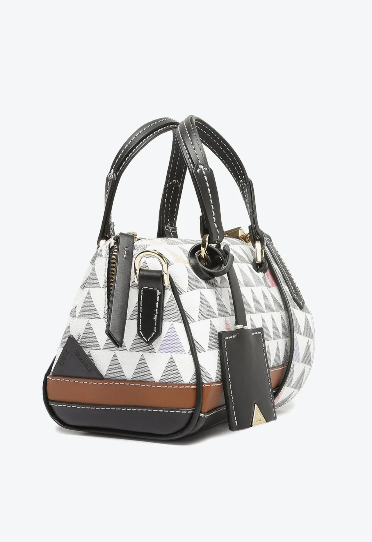 Bolsa Bowling Pequena Triangle Branca