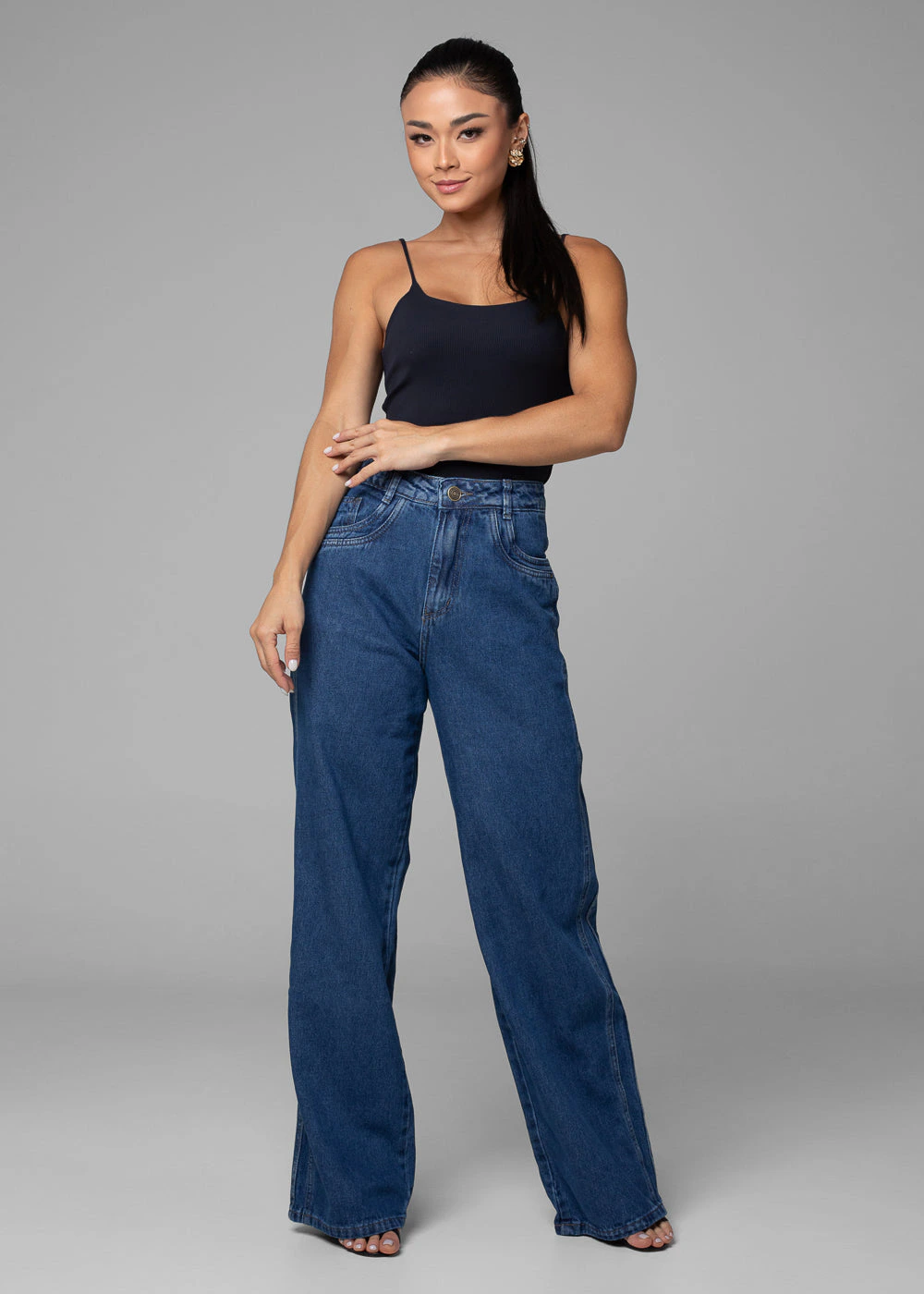 Calça Jeans Sawary Wide Leg - 282426 AZUL