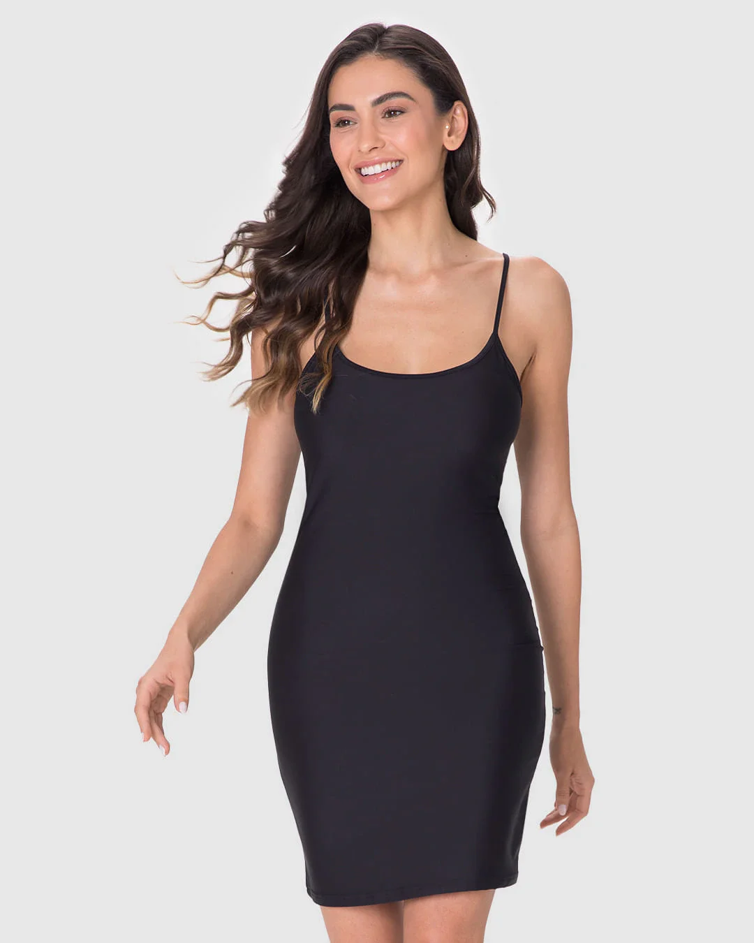 Vestido Íntimo Feminino Alça Fina Em Malha Conforto Dry