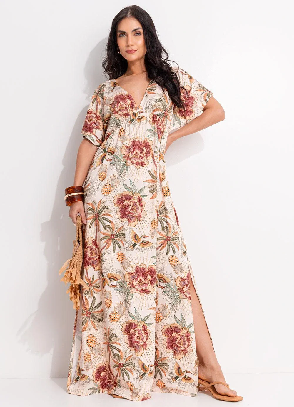 Quintess - Vestido Sol Tropical em Malha Fria