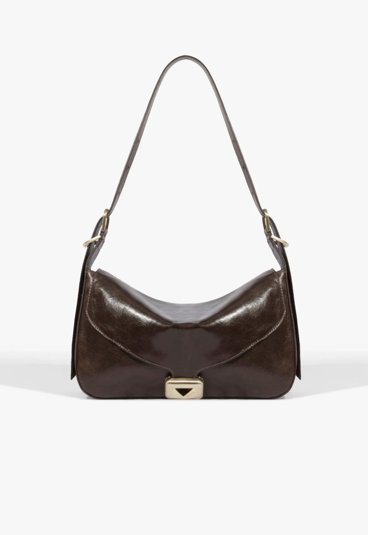 Bolsa Tiracolo Harlow Média Couro Marrom