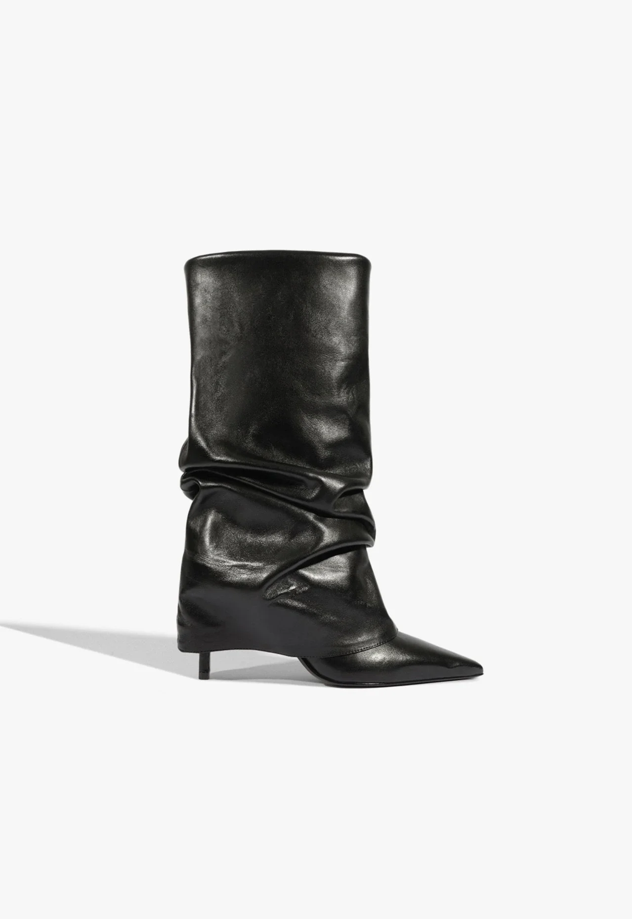 Bota Mikki Cloak Couro Preta
