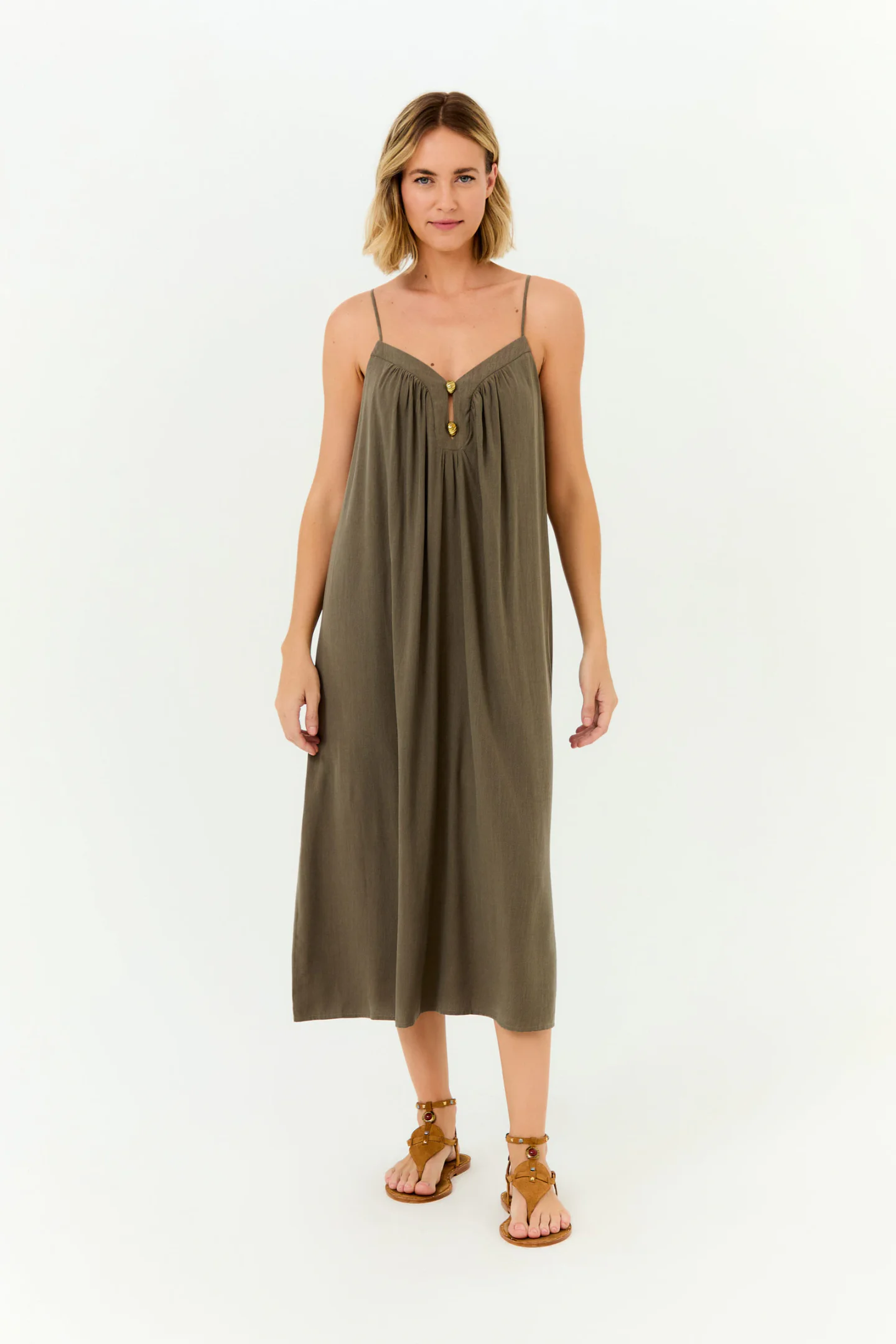 Vestido Midi Gota Metais