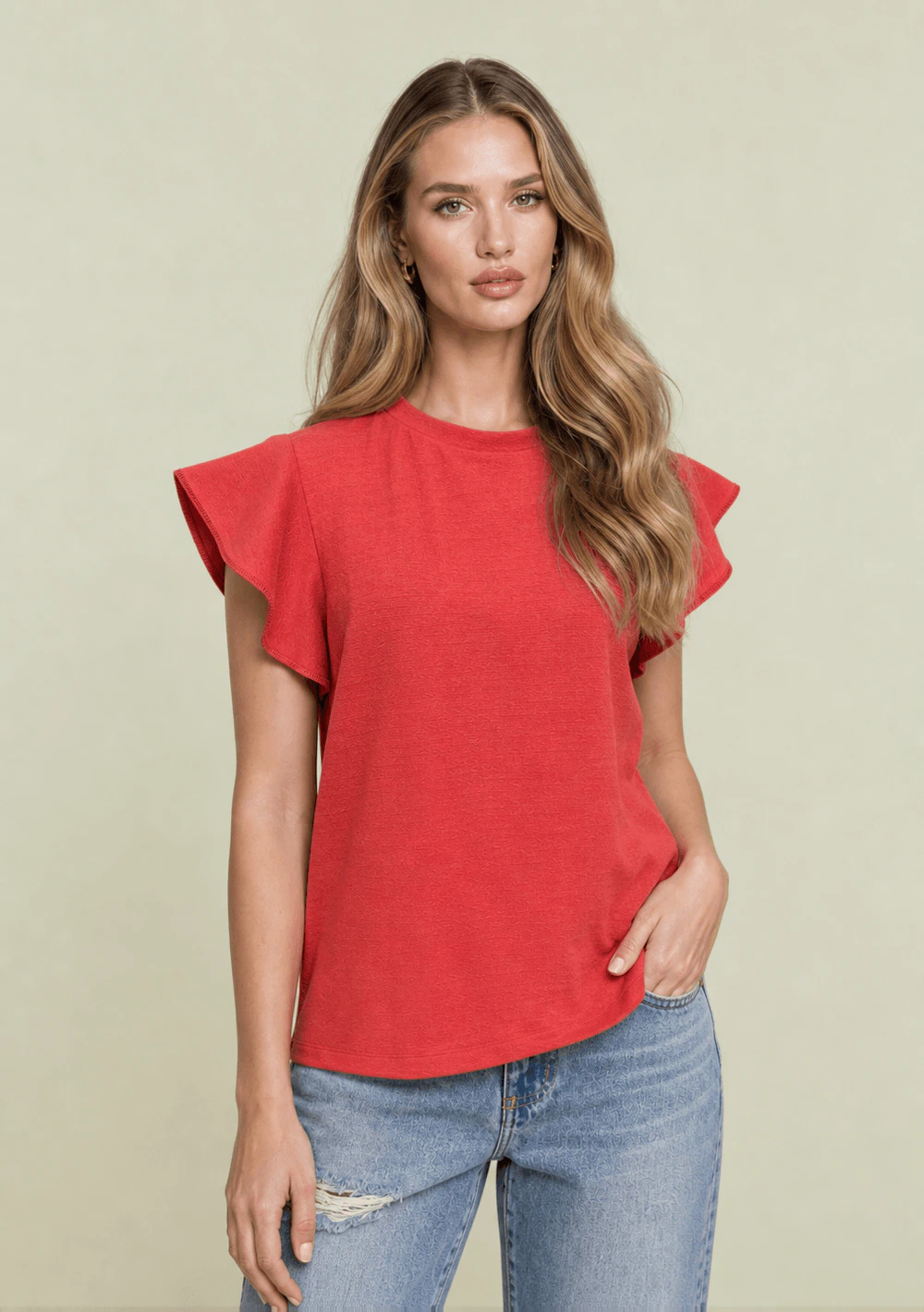 Blusa Solta Decote Careca Manga Curta Padrão Rosa