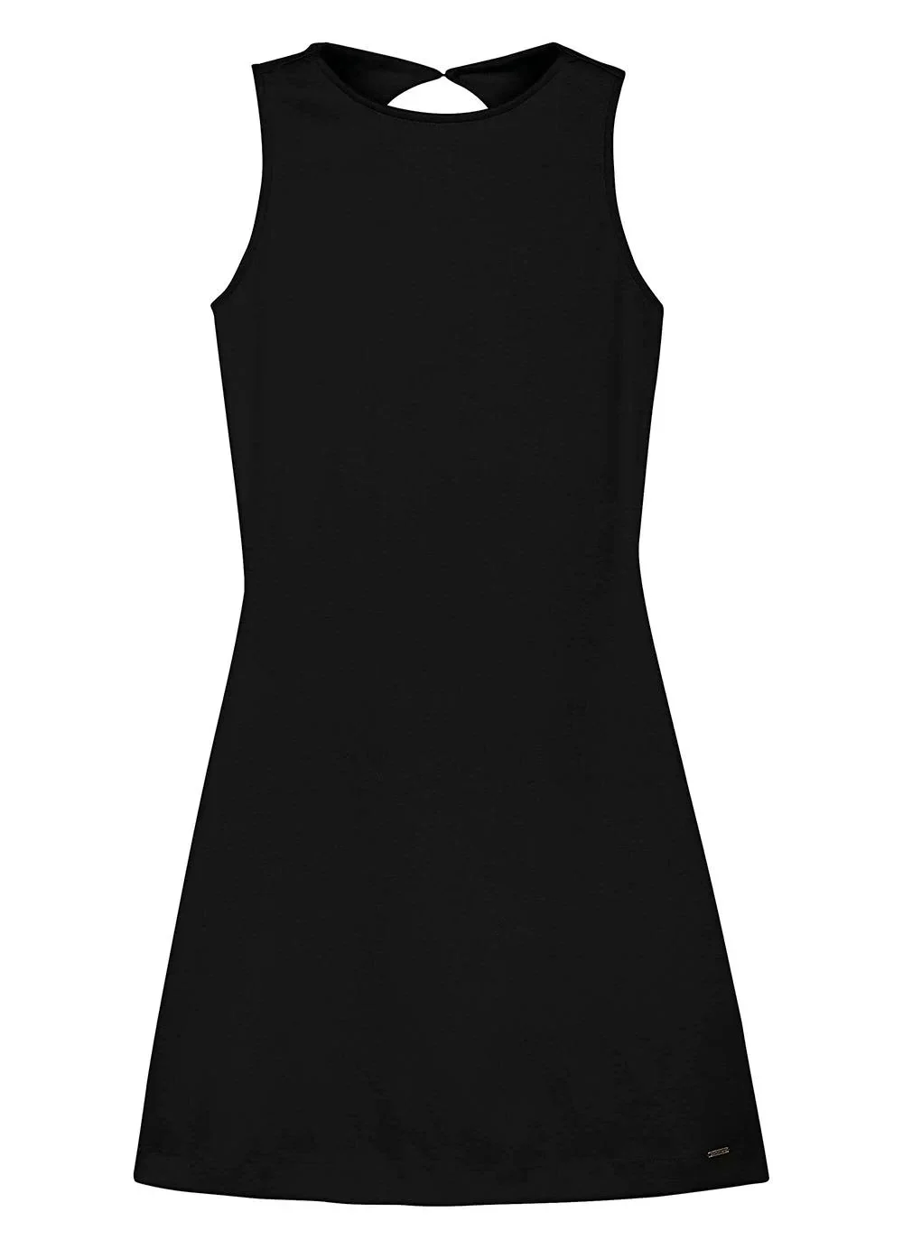 Marialícia - Vestido Feminino Abertura nas Costas Preto