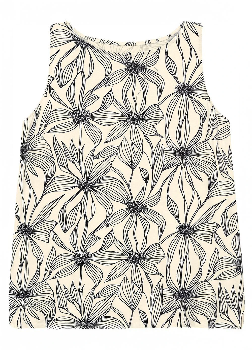 Malwee - Regata Comfort Floral em Viscose Off White