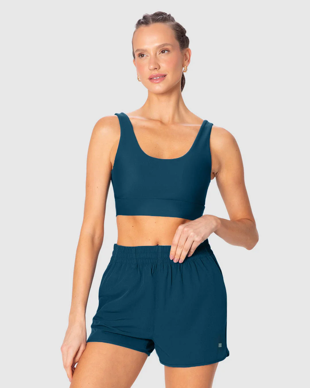 Top Esportivo Decote U Alça Média Em Malha Dry E Proteção UV50+ Malwee Active