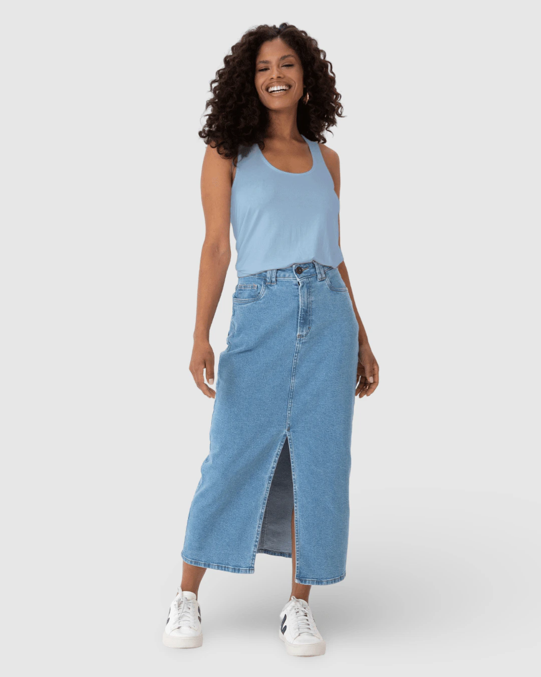 Regata Básica Feminina Decote U Em Viscose Stretch