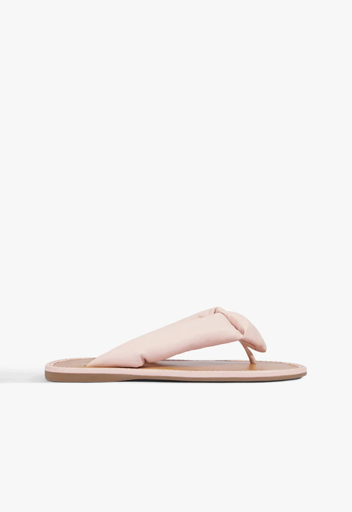 Rasteira Aurea Casual Couro Rosa