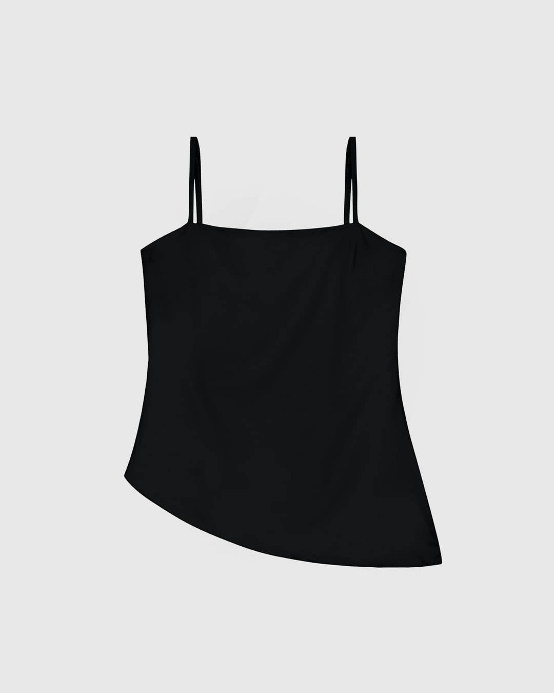 Regata Feminina Decote Reto Barra Assimétrica Em Crepe De Viscose - ENFIM