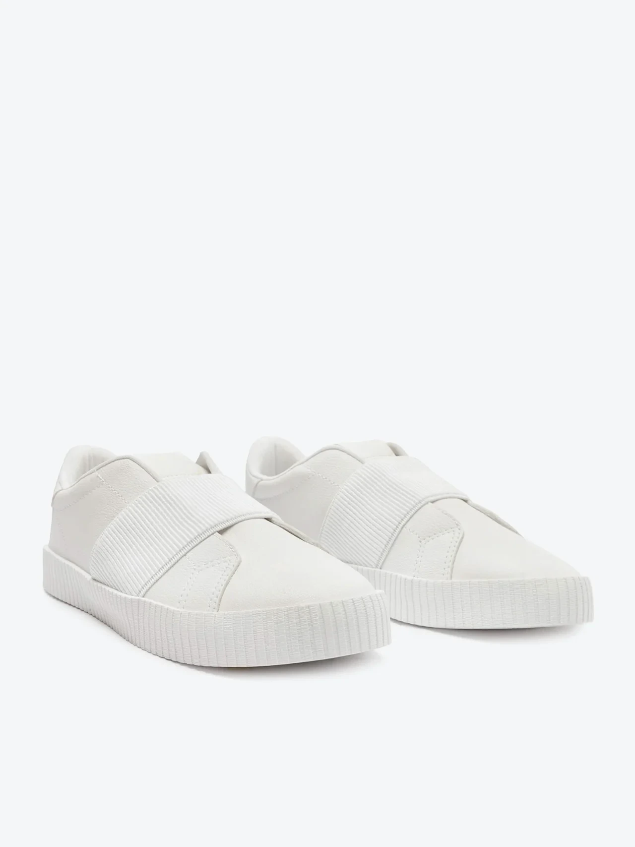 Tênis Slip On Elástico Gáspea Branco