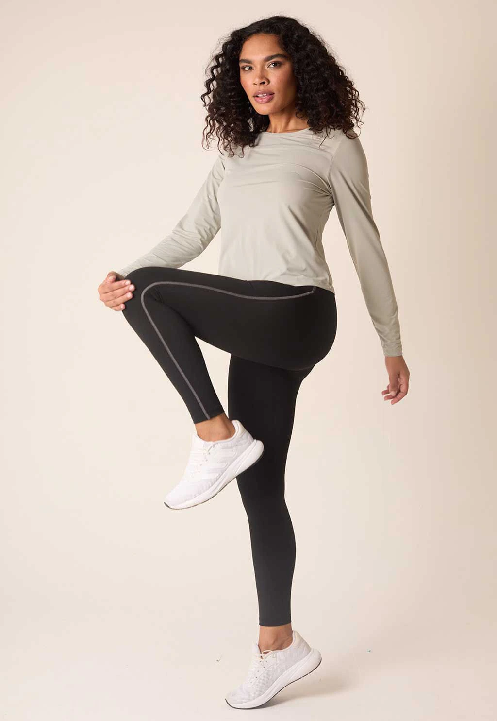 Calça Legging Fitness Compress com Detalhe em Vivo