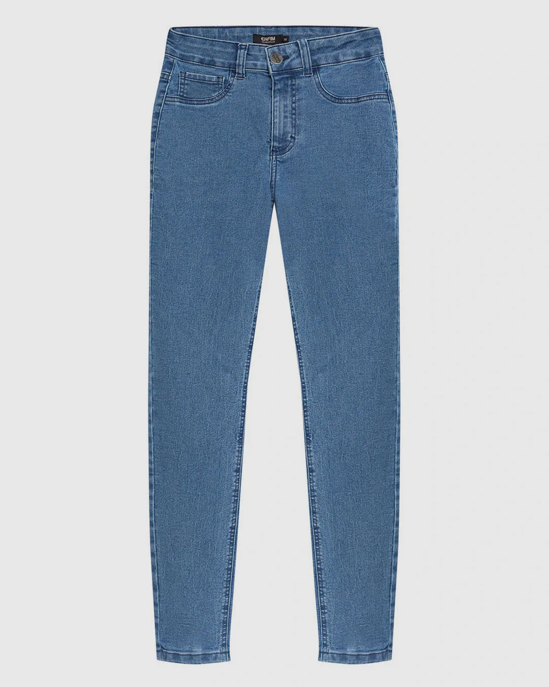 Calça Feminina Cigarrete Cintura Média Jeans Com Elastano - ENFIM