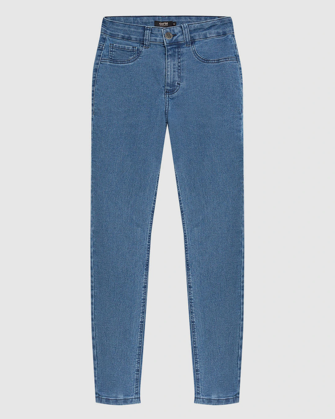 Calça Feminina Cigarrete Cintura Média Jeans Com Elastano - ENFIM