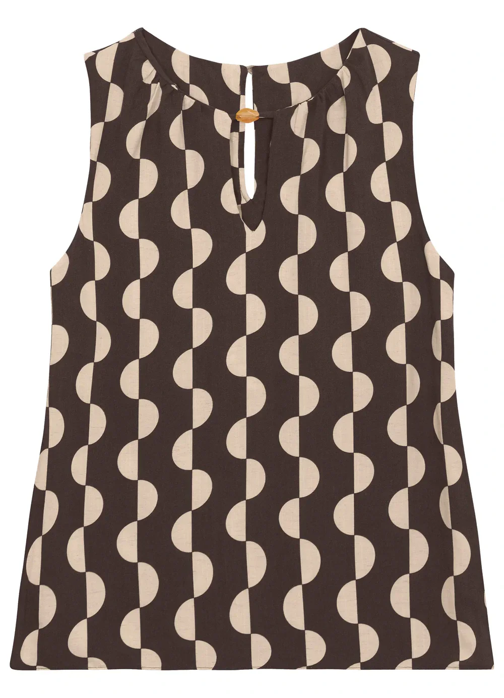 Malwee - Blusa Comfort Geométrica Café