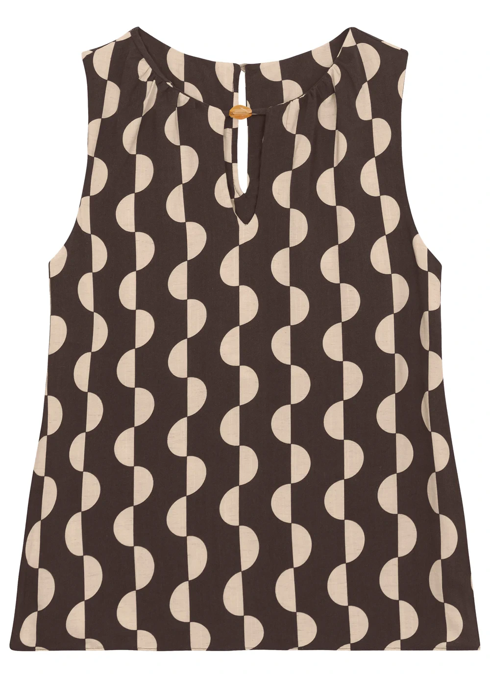 Malwee - Blusa Comfort Geométrica Café
