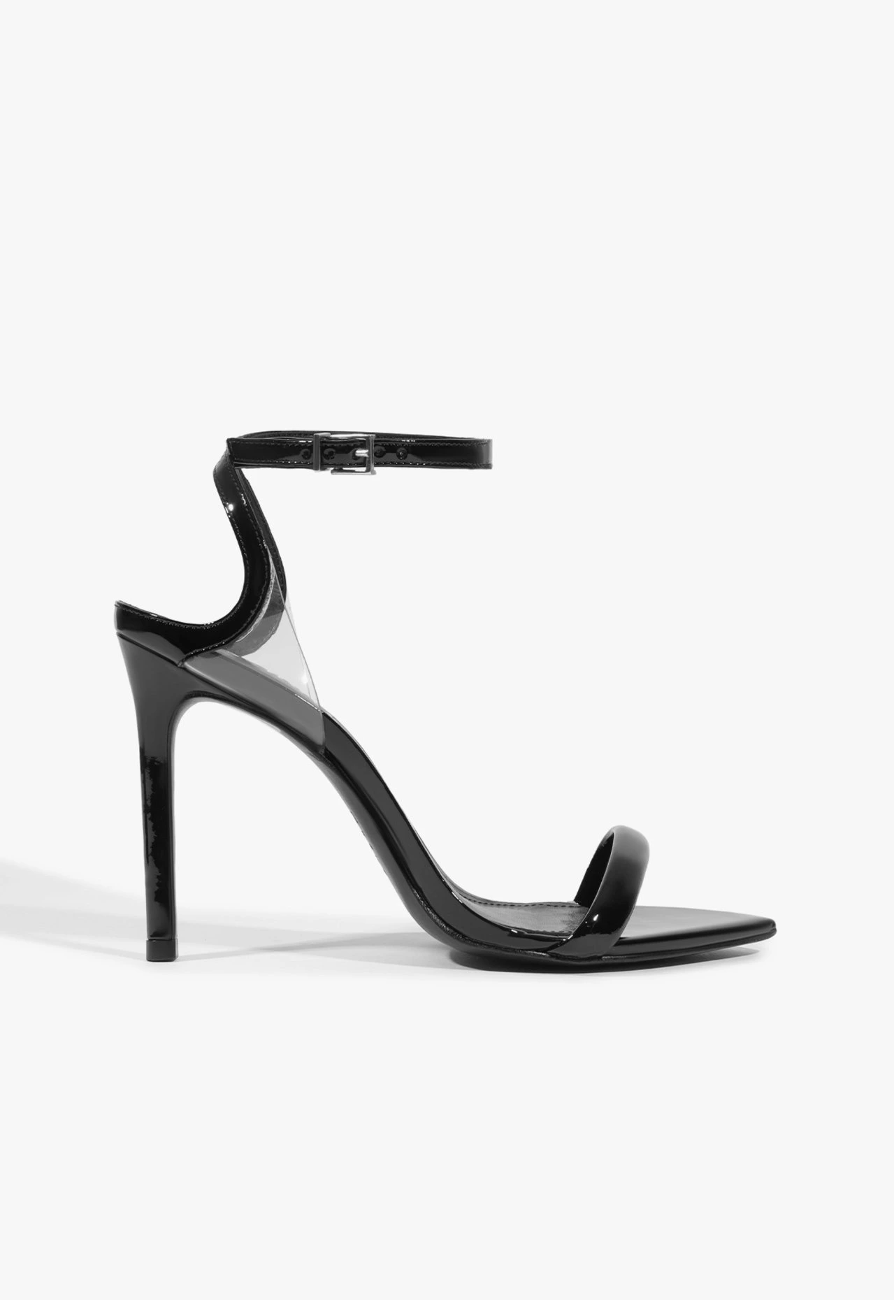 Sandalia Salto Alto Skye Couro Preto