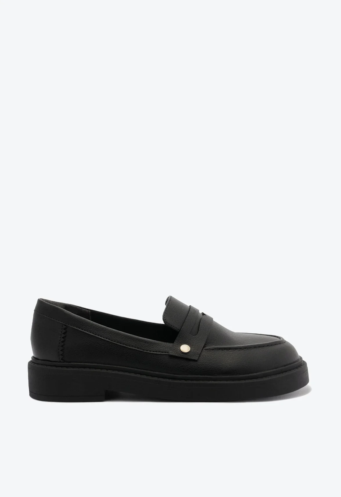 Mocassim Plataforma Corrente Preto