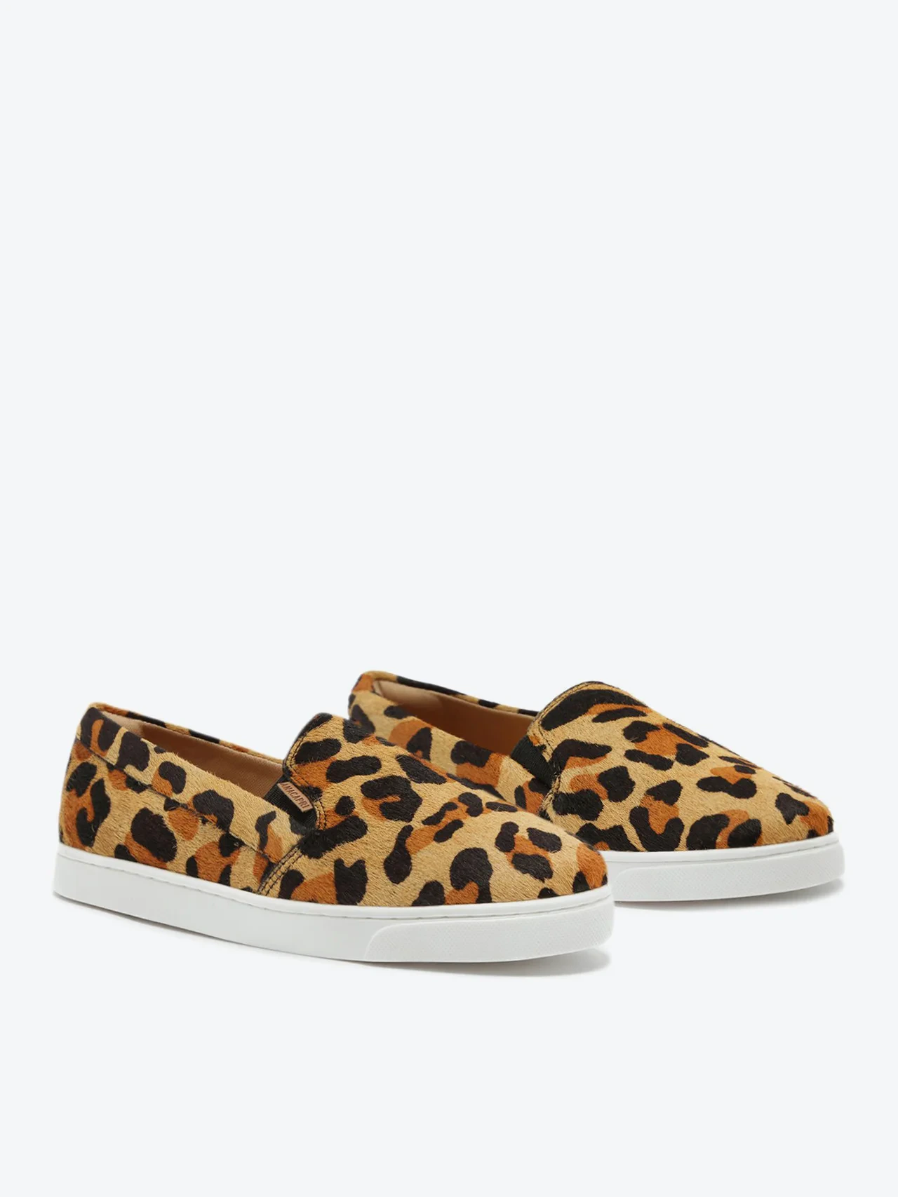 Tênis Slip On Couro Animal Print