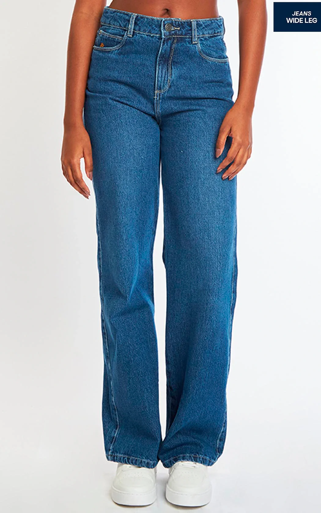 Calça Jeans Feminina Wide Leg Aéropostale BLUE JEANS
