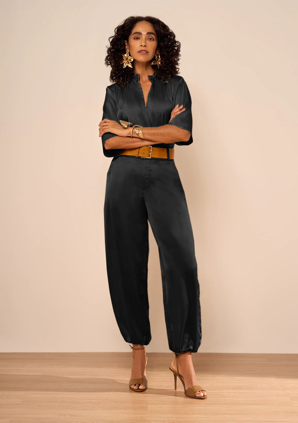 Blusa Gola Padre Ônix Preto
