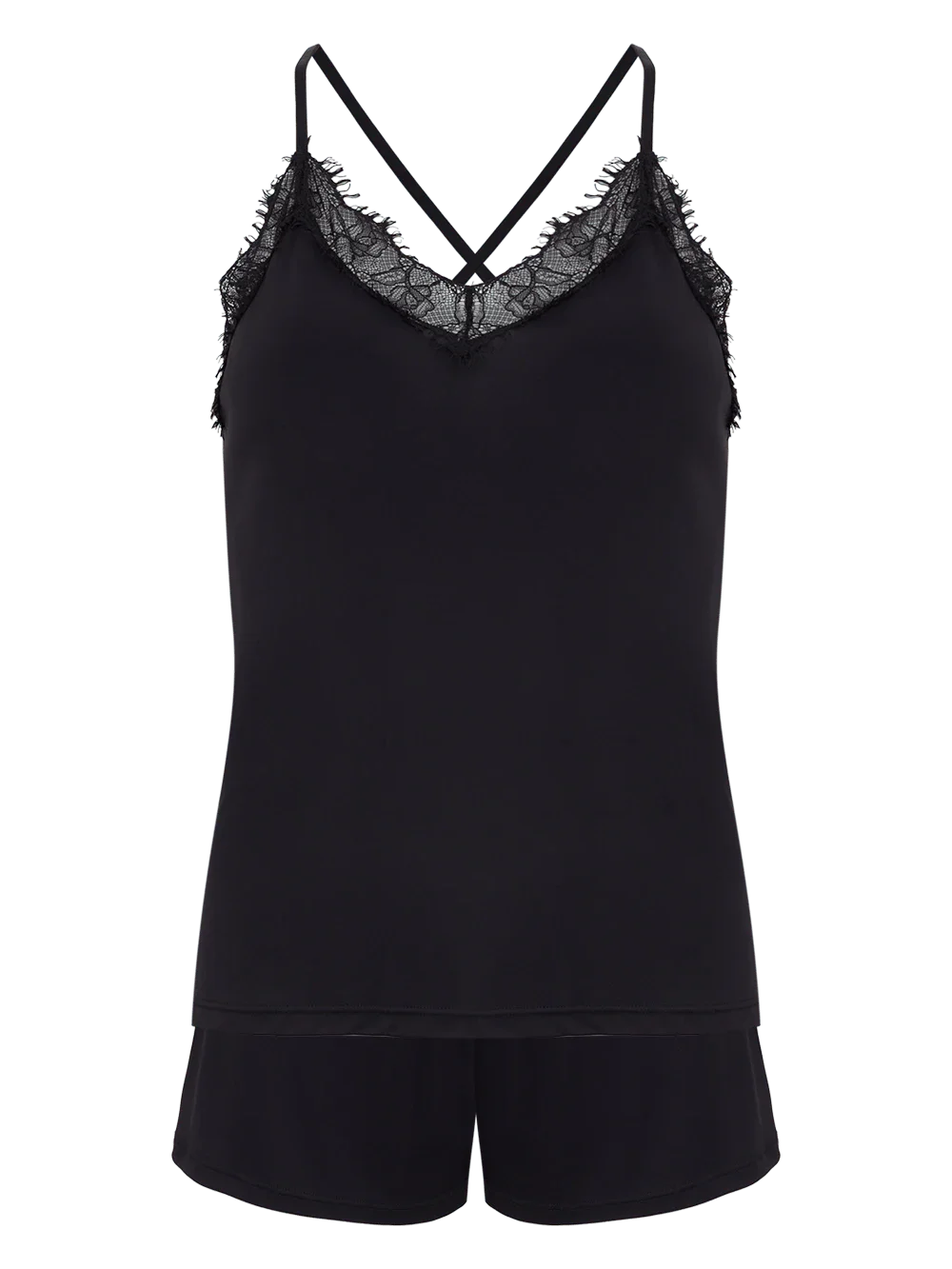 Shortdoll Liganete Renda Alala Preto