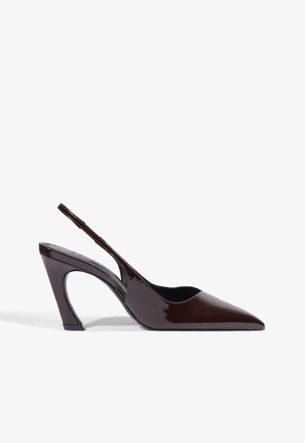 Scarpin Slingback Lexi Couro Marrom