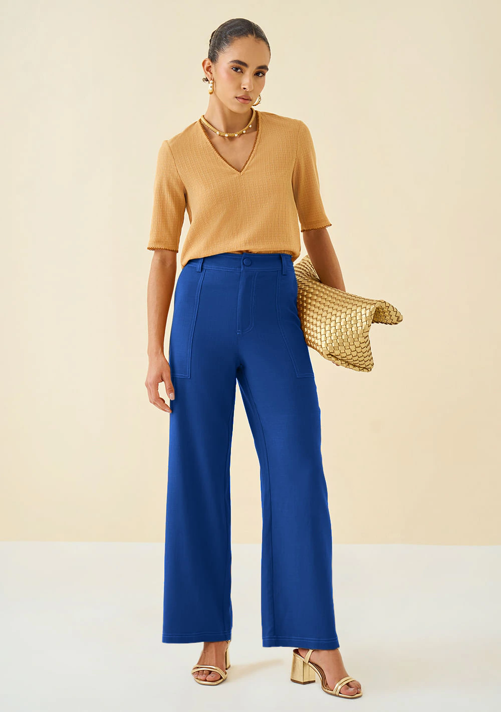 Calça Maria.Valentina Reta Alta Azul
