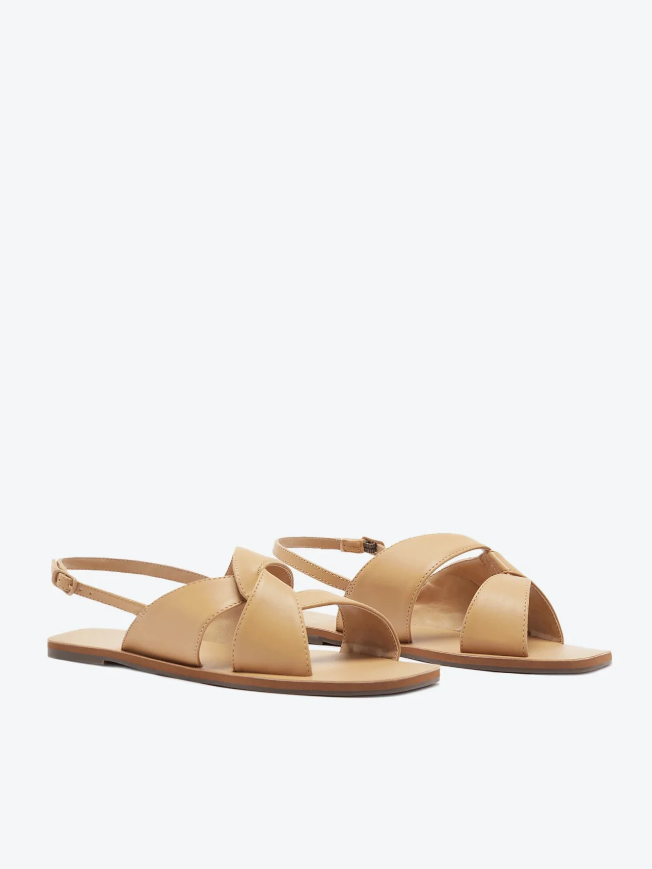 Sandália Rasteira Slingback Boho Bege