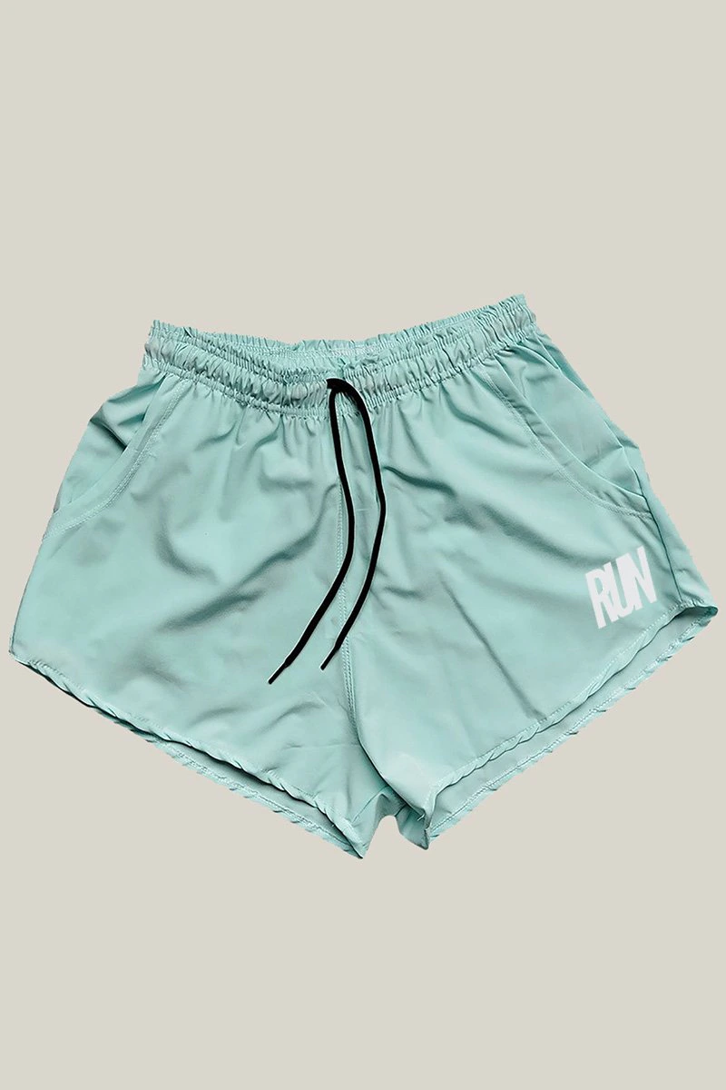 Shorts Corrida Feminino Verde Claro Elastano Premium WSS Brasil