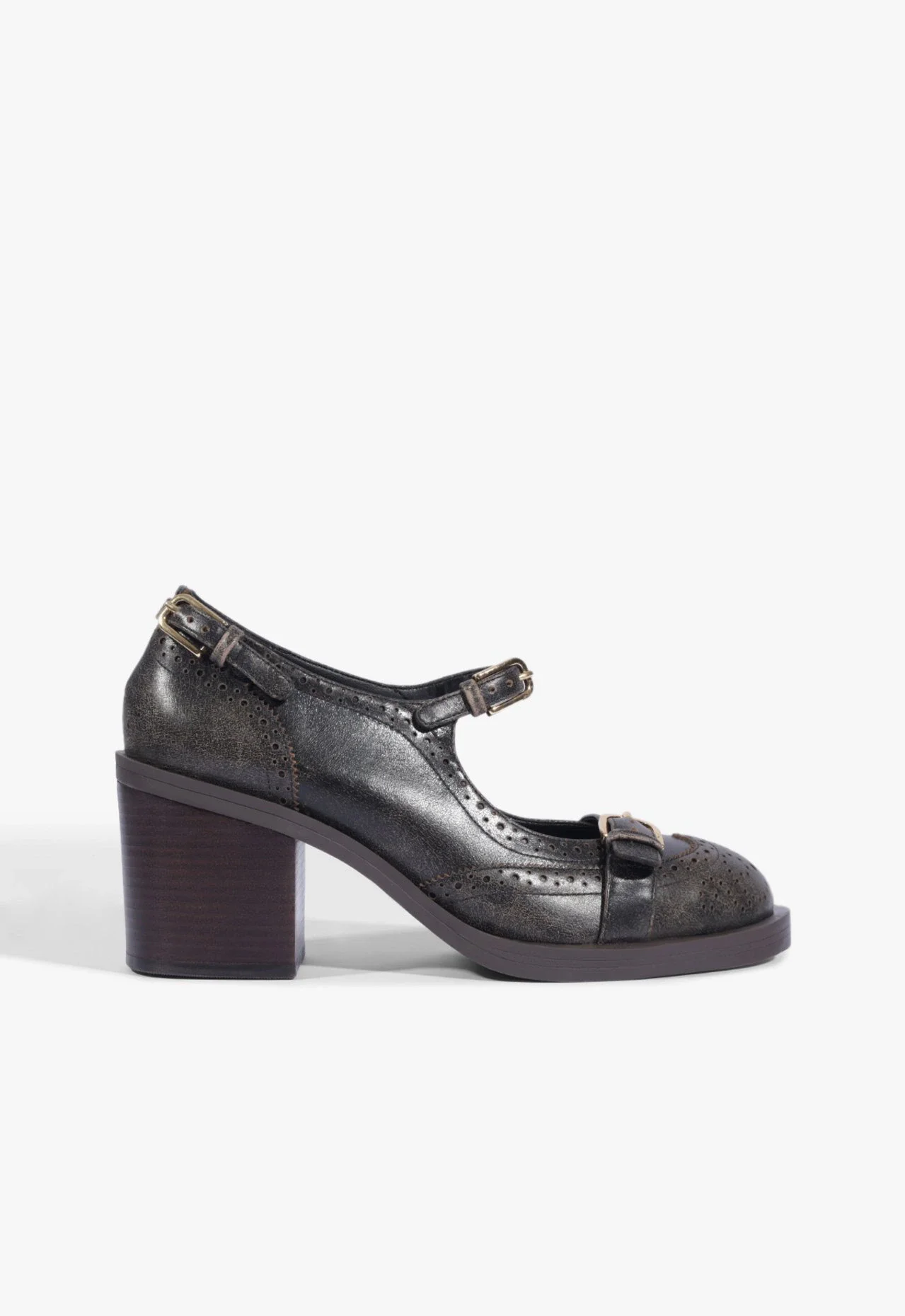 Oxford Dafne Salto Alto Preto Estonado