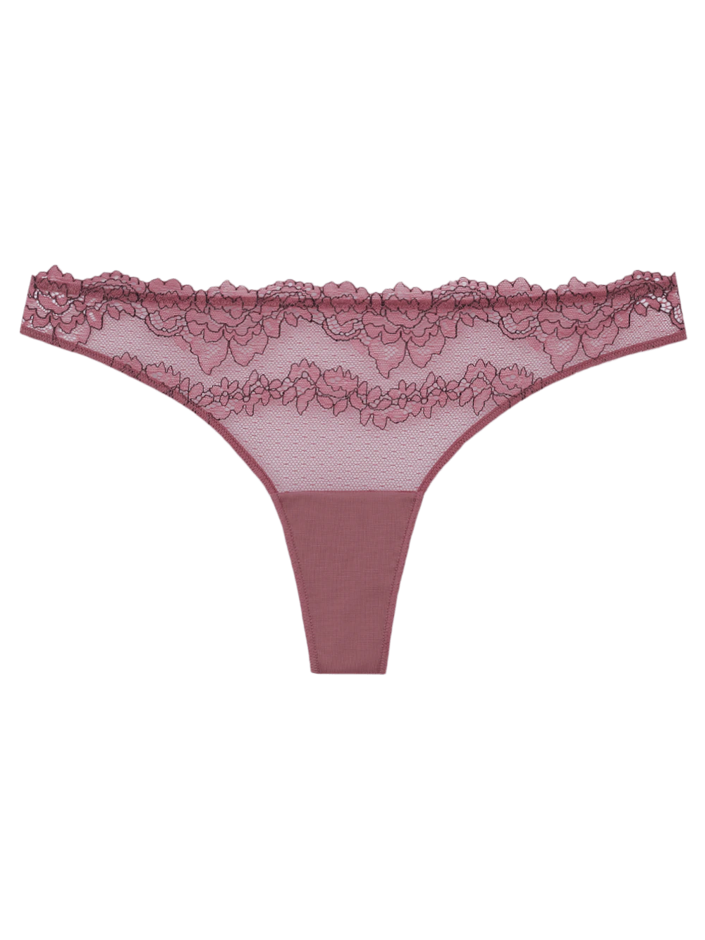 Calcinha Fio Microfibra Renda Signature Première Rosa Make