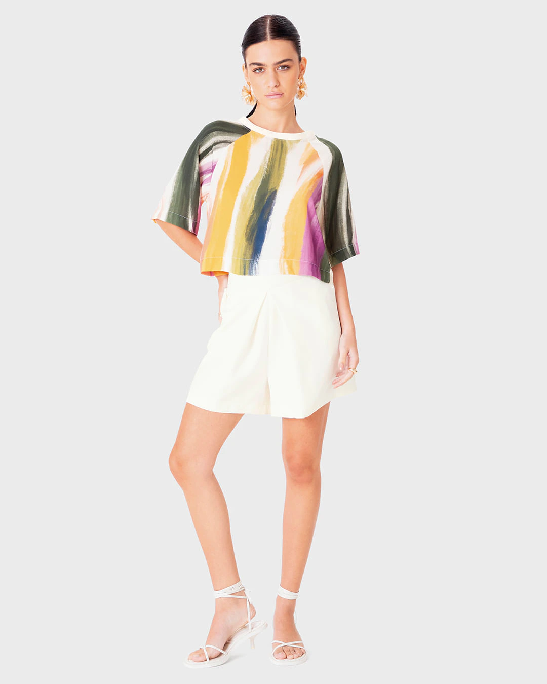 Blusa Box Feminina Decote Retilínea Estampa Digital Em Viscose - ENFIM