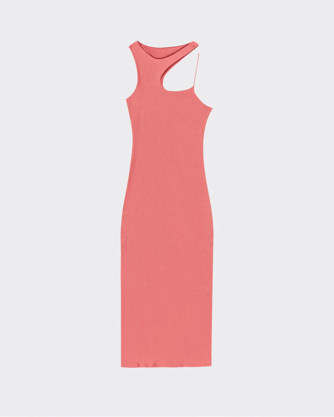 Vestido Midi Feminino Decote Cut Out Em Ribana - ENFIM