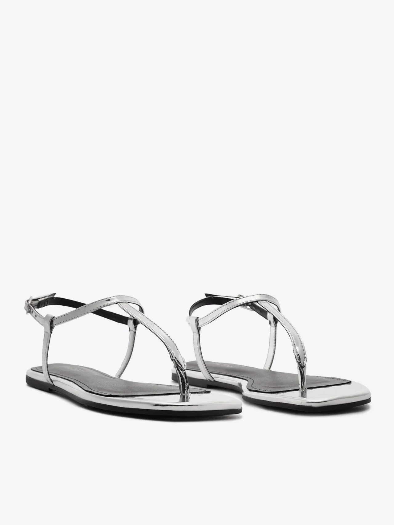 Sandália Slim Specchio Prata