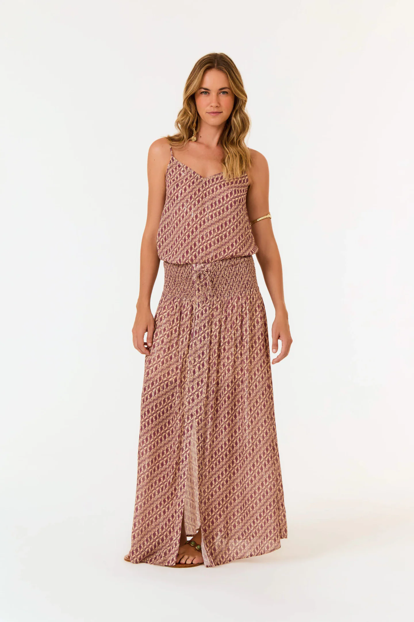 Saia Midi Estampa Batik