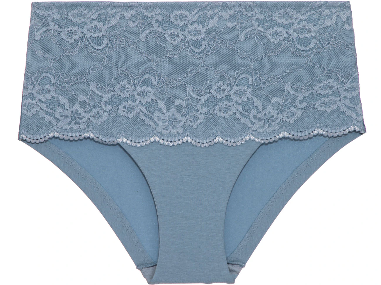 Calcinha Alta Algodão New Maternity Azul