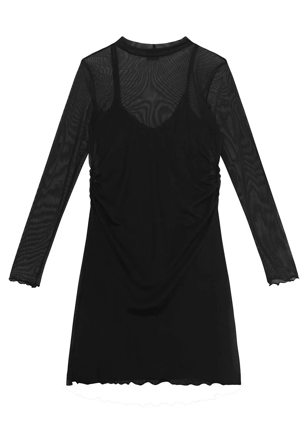 Enfim - Vestido Evasê em Tule Preto