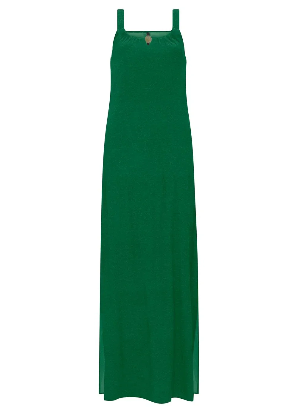Lunender - Vestido Midi com Fendas Laterais Verde
